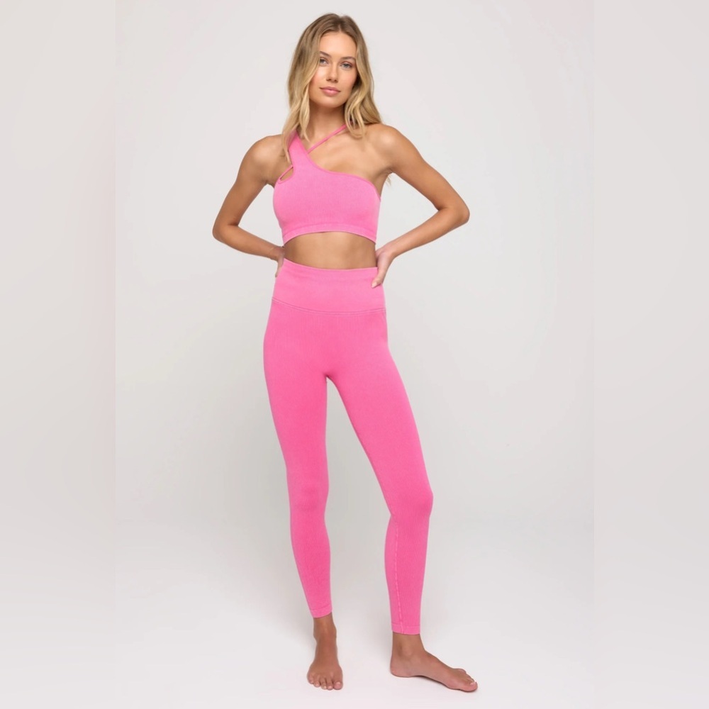 Spiritual Gangster Pink High-Waist Seamless Leggings